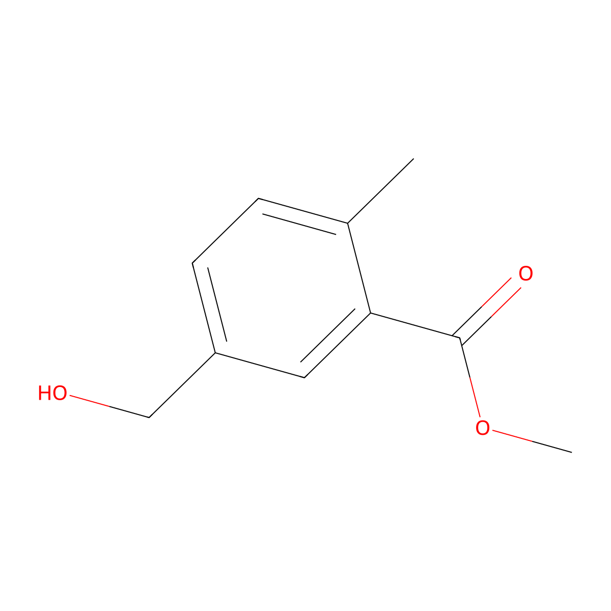 Methyl 5-(hydroxymethyl)-2-methylbenzoate molecular structure, CAS 72985-24-1