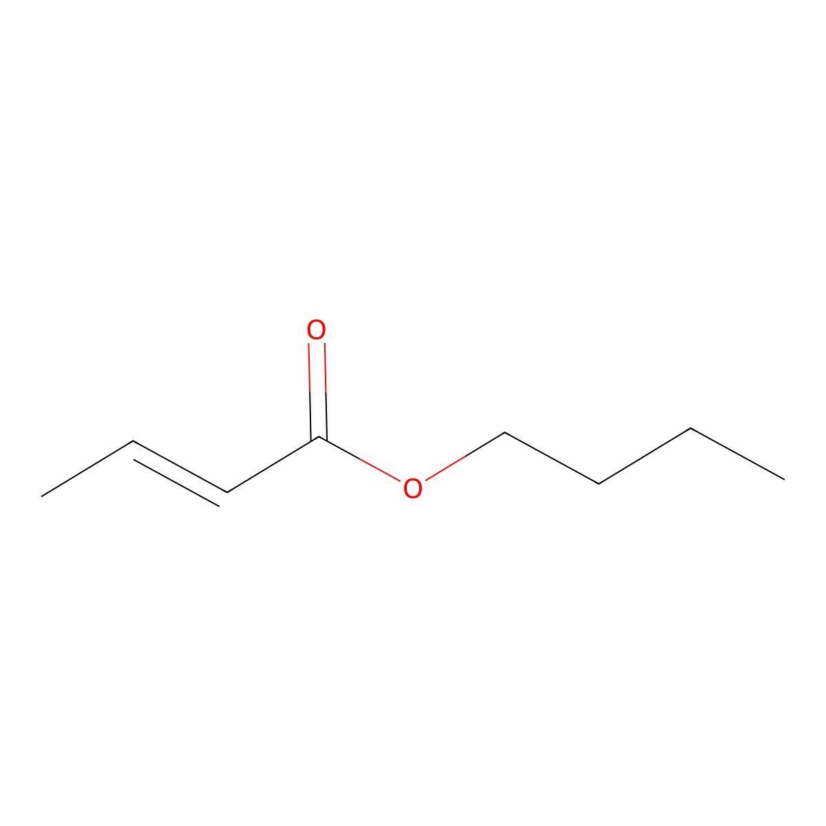 Butyl crotonate molecular structure, CAS 7299-91-4
