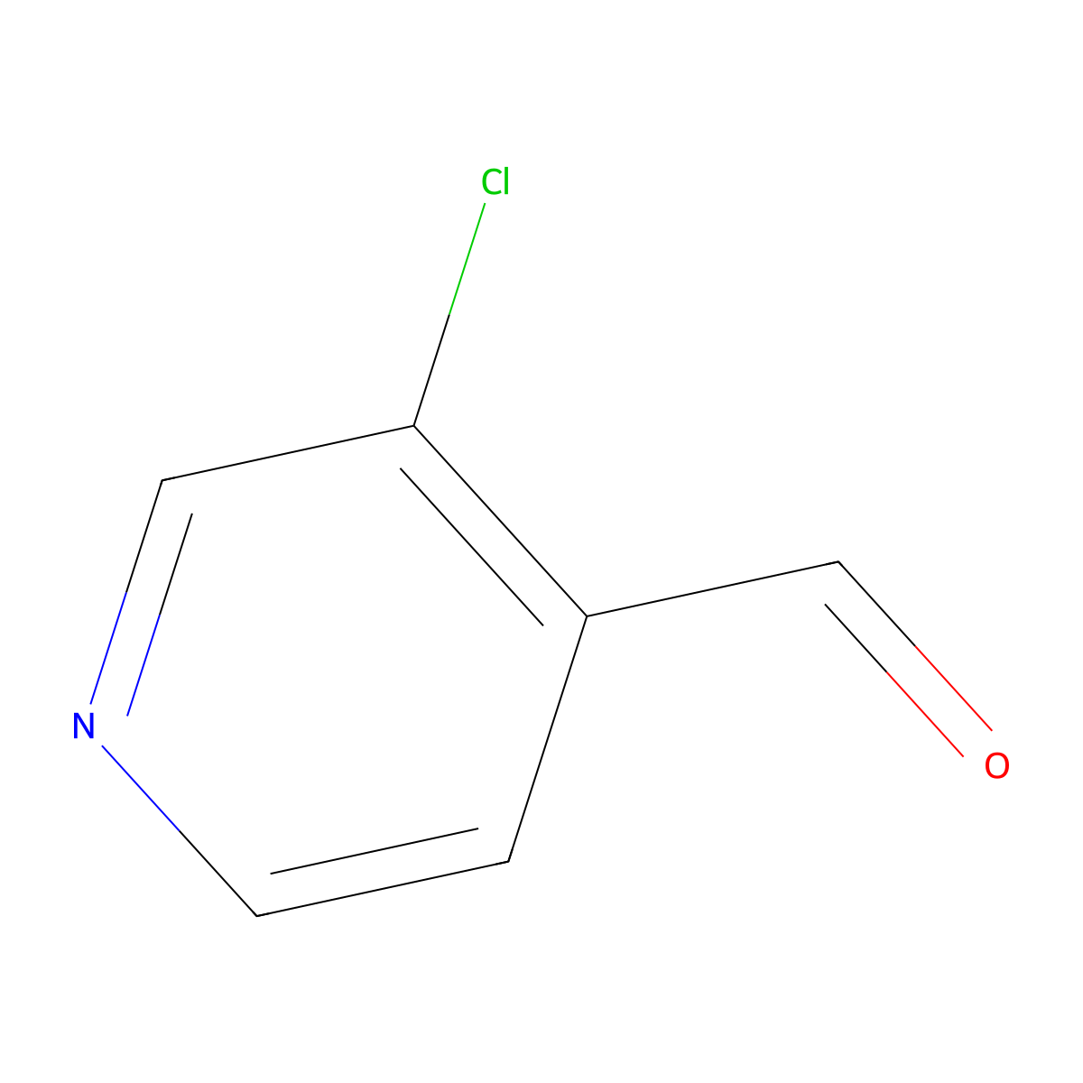 3-Chloro-4-pyridinecarboxaldehyde molecular structure, CAS 72990-37-5