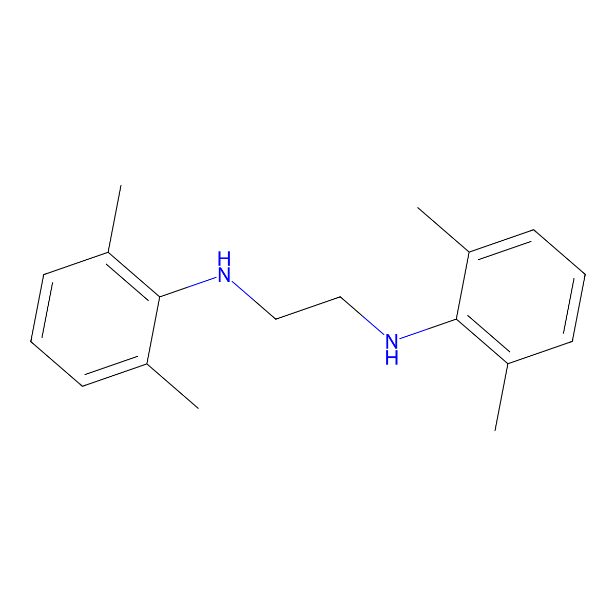 1,2-Ethanediamine, N,N'-bis(2,6-dimethylphenyl)- molecular structure, CAS 72991-60-7