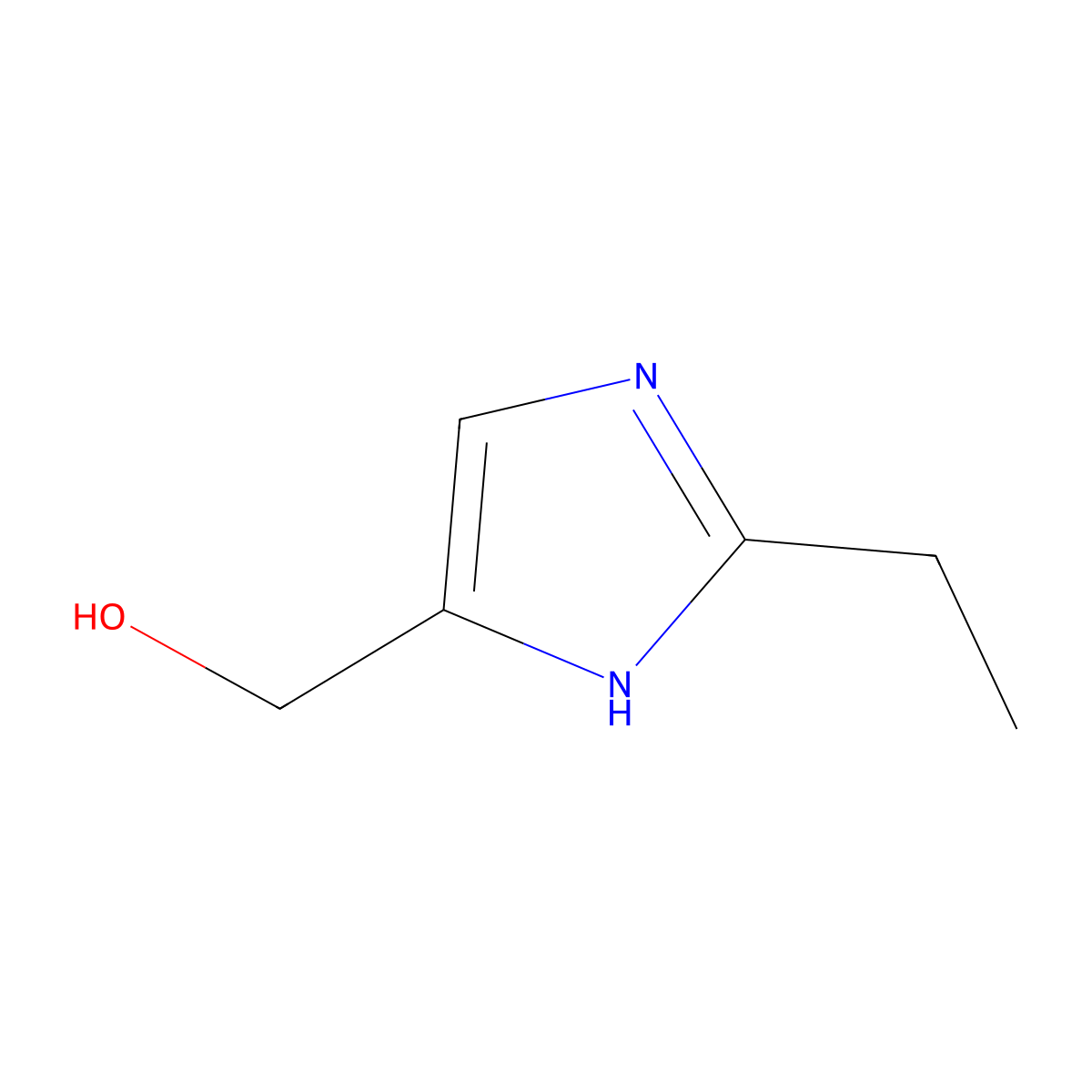(2-ethyl-1H-imidazol-5-yl)methanol molecular structure, CAS 72993-43-2