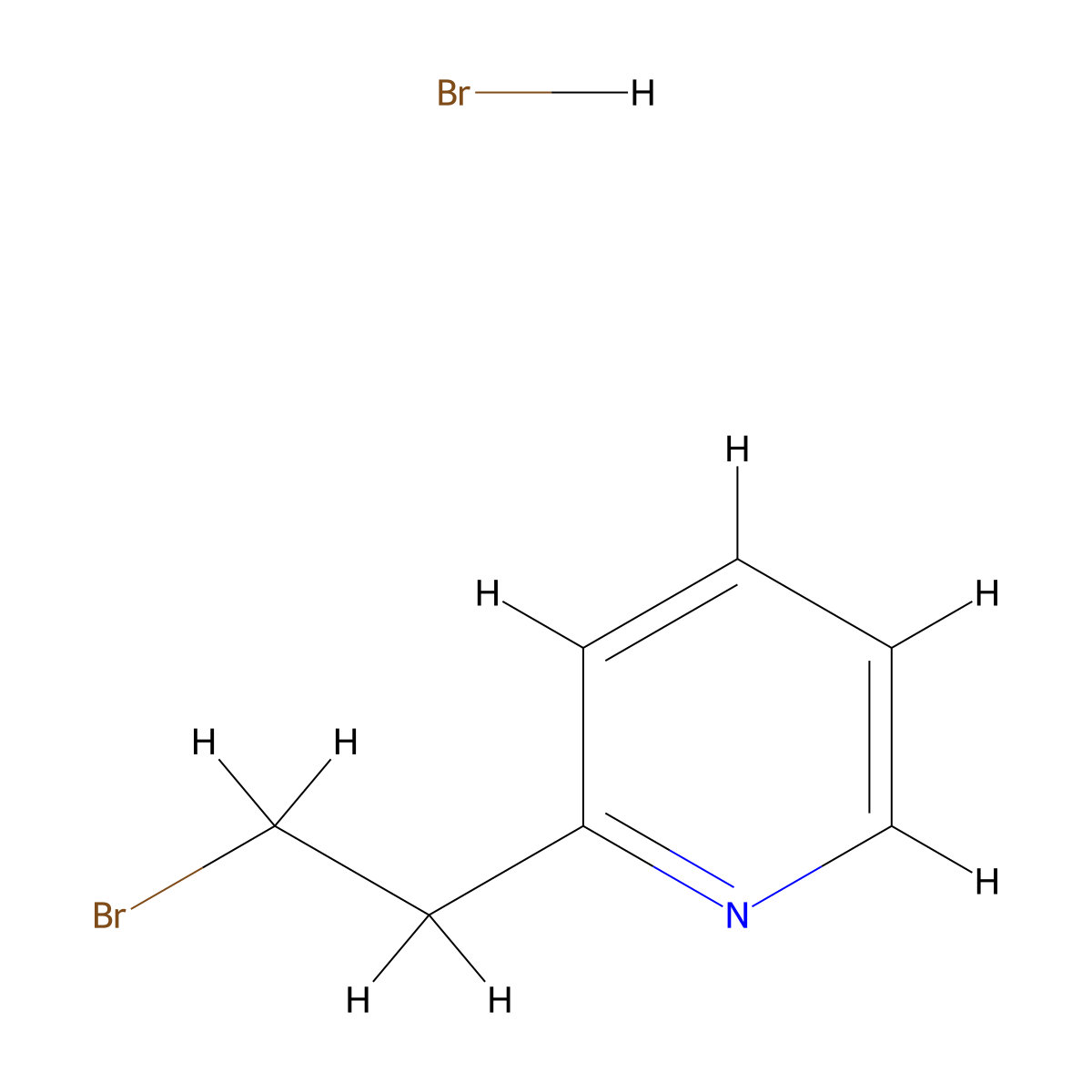 2-(2-Bromoethyl)pyridine hydrobromide molecular structure, CAS 72996-65-7