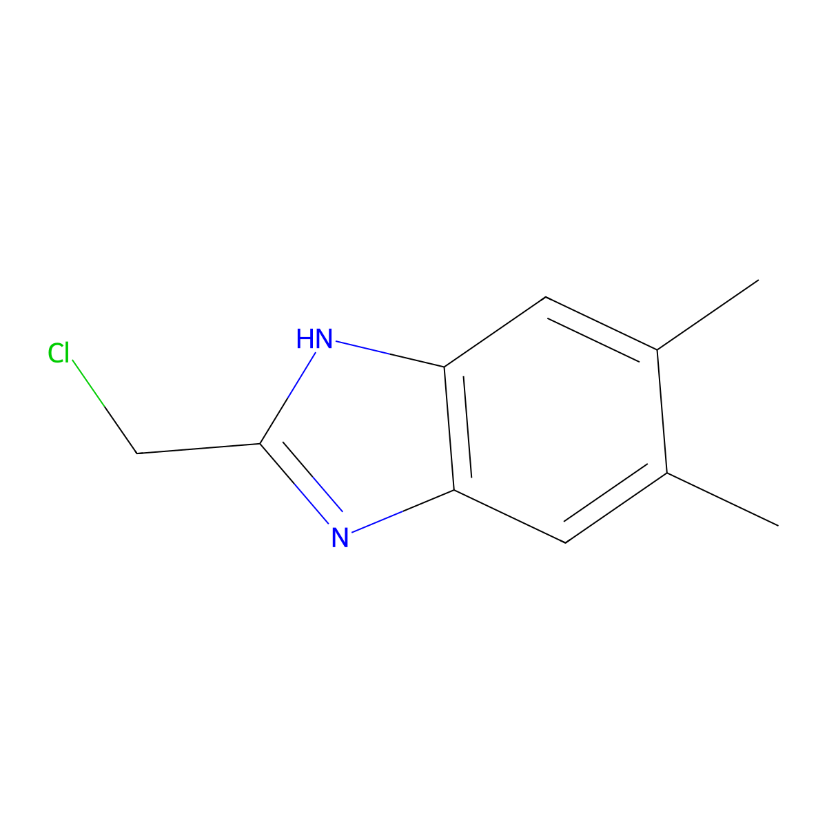 2-(Chloromethyl)-5,6-dimethyl-1h-benzimidazole molecular structure, CAS 72998-92-6