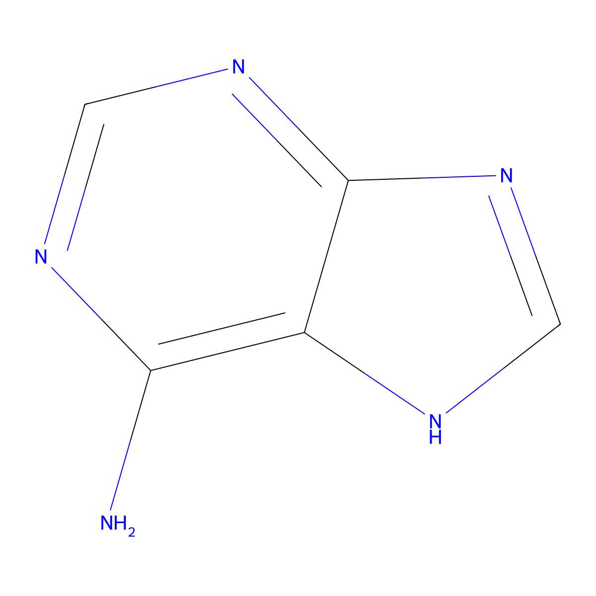 Adenine molecular structure, CAS 73-24-5