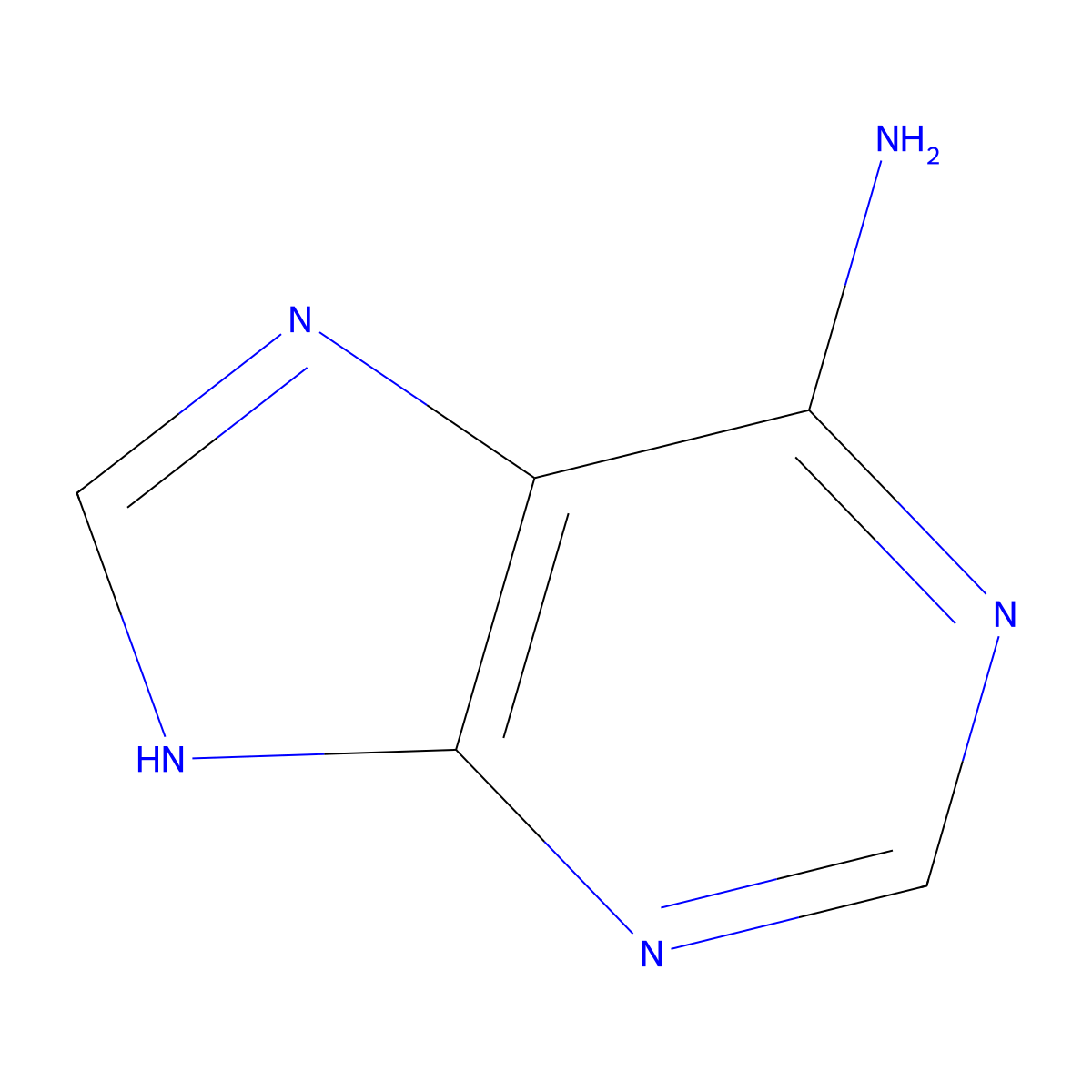 Adenine molecular structure, CAS 73-24-5