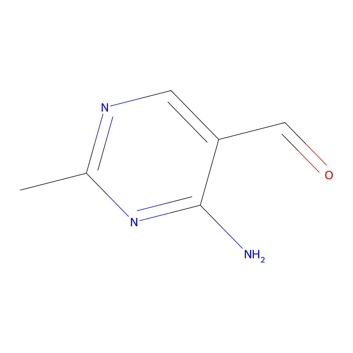 4-Amino-2-methylpyrimidine-5-carbaldehyde molecular structure, CAS 73-68-7