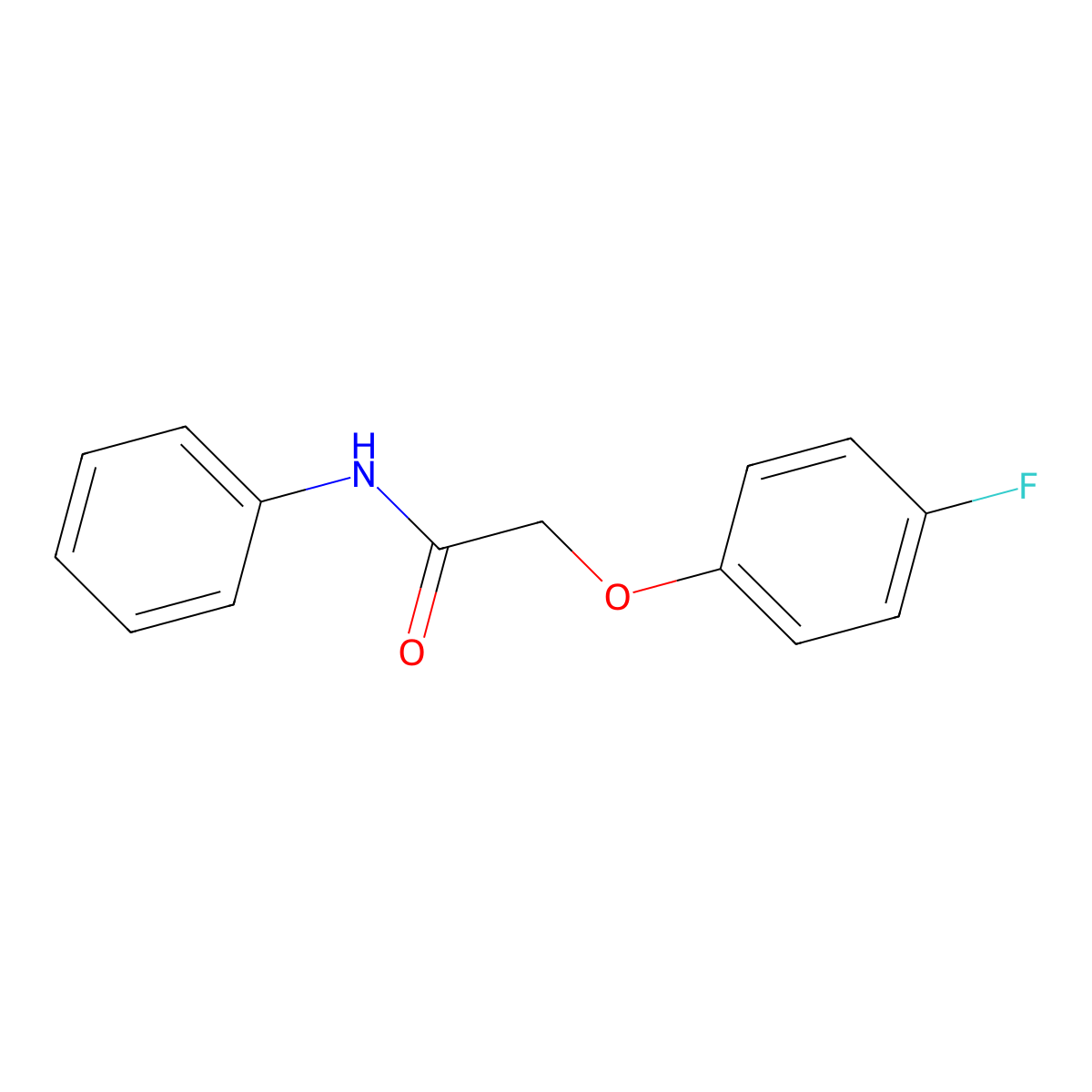 2-(4-fluorophenoxy)-N-phenylacetamide molecular structure, CAS 730-16-5