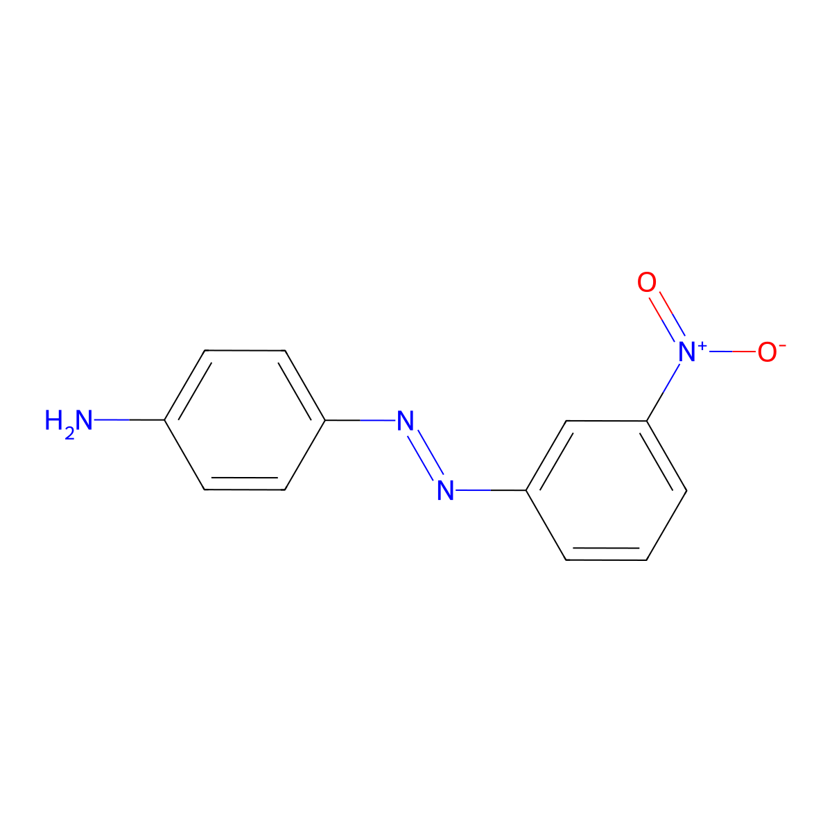 Benzenamine, 4-[2-(3-nitrophenyl)diazenyl]- molecular structure, CAS 730-23-4