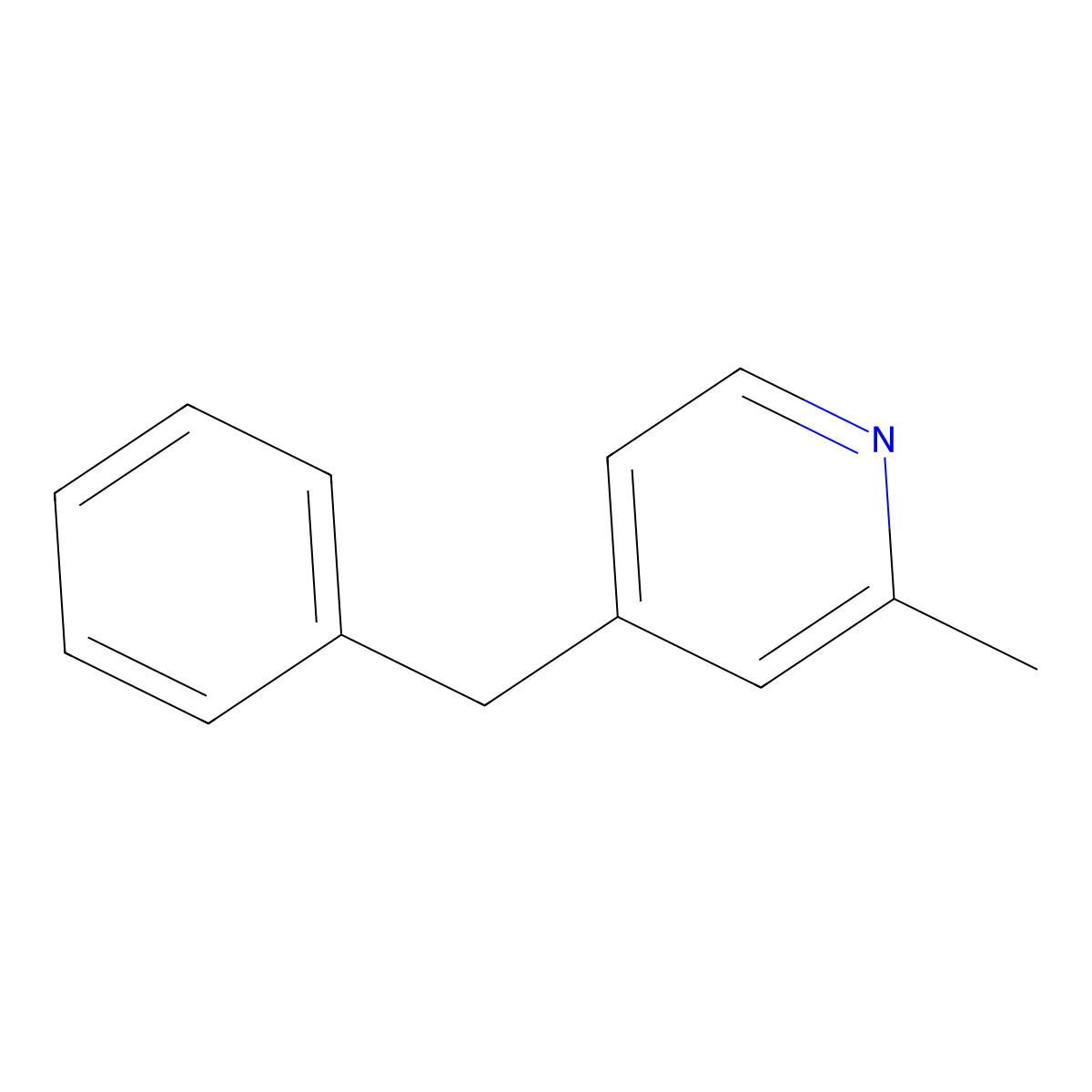4-Benzyl-2-methylpyridine molecular structure, CAS 7300-29-0