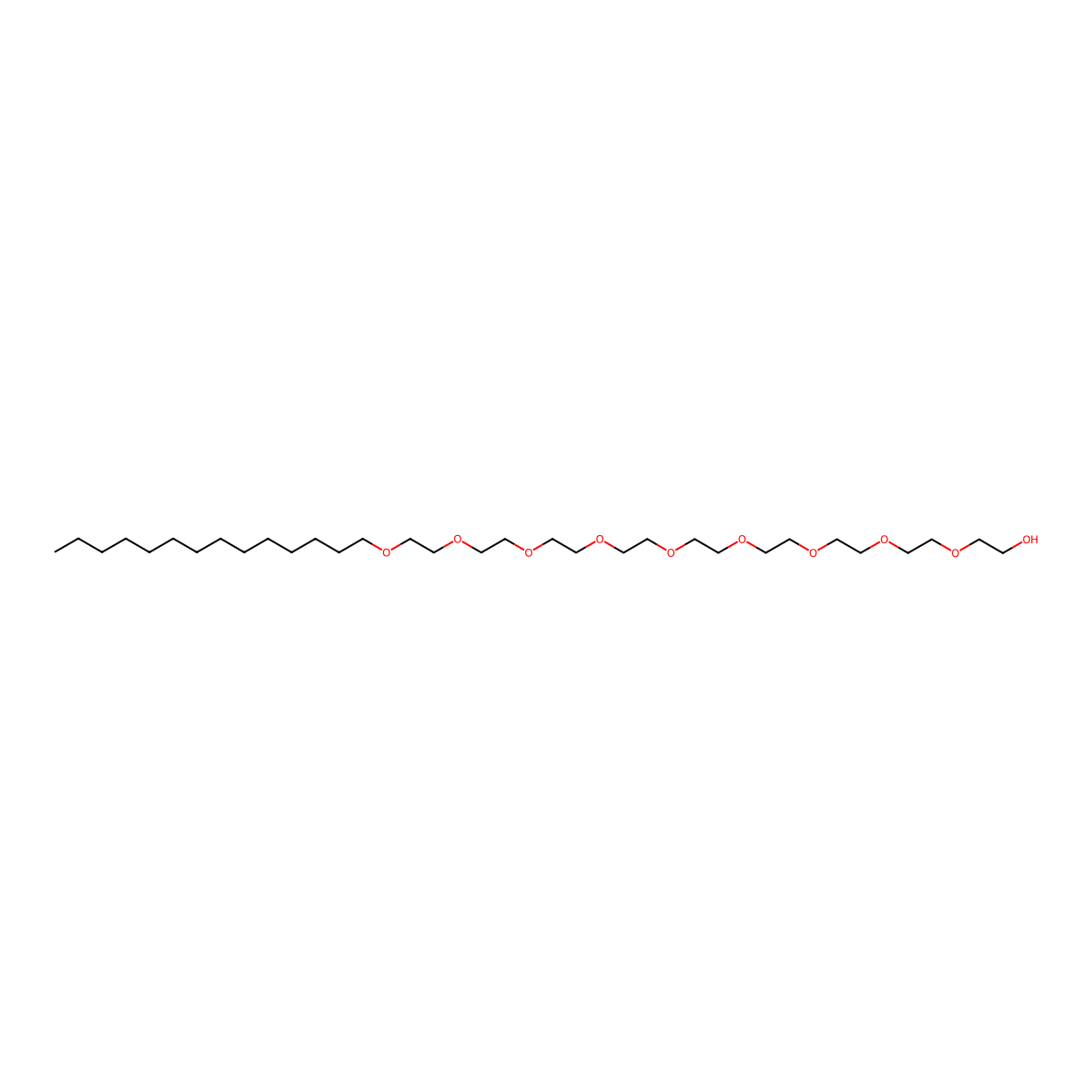 3,6,9,12,15,18,21,24,27-Nonaoxahentetracontan-1-ol molecular structure, CAS 7300-81-4