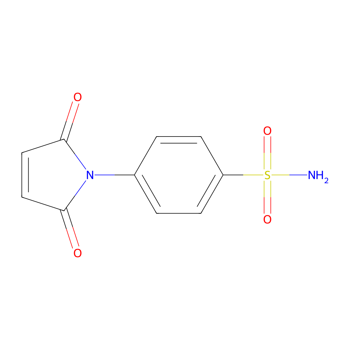 4-(2,5-Dioxo-2,5-dihydro-1H-pyrrol-1-yl)benzene-1-sulfonamide molecular structure, CAS 7300-97-2
