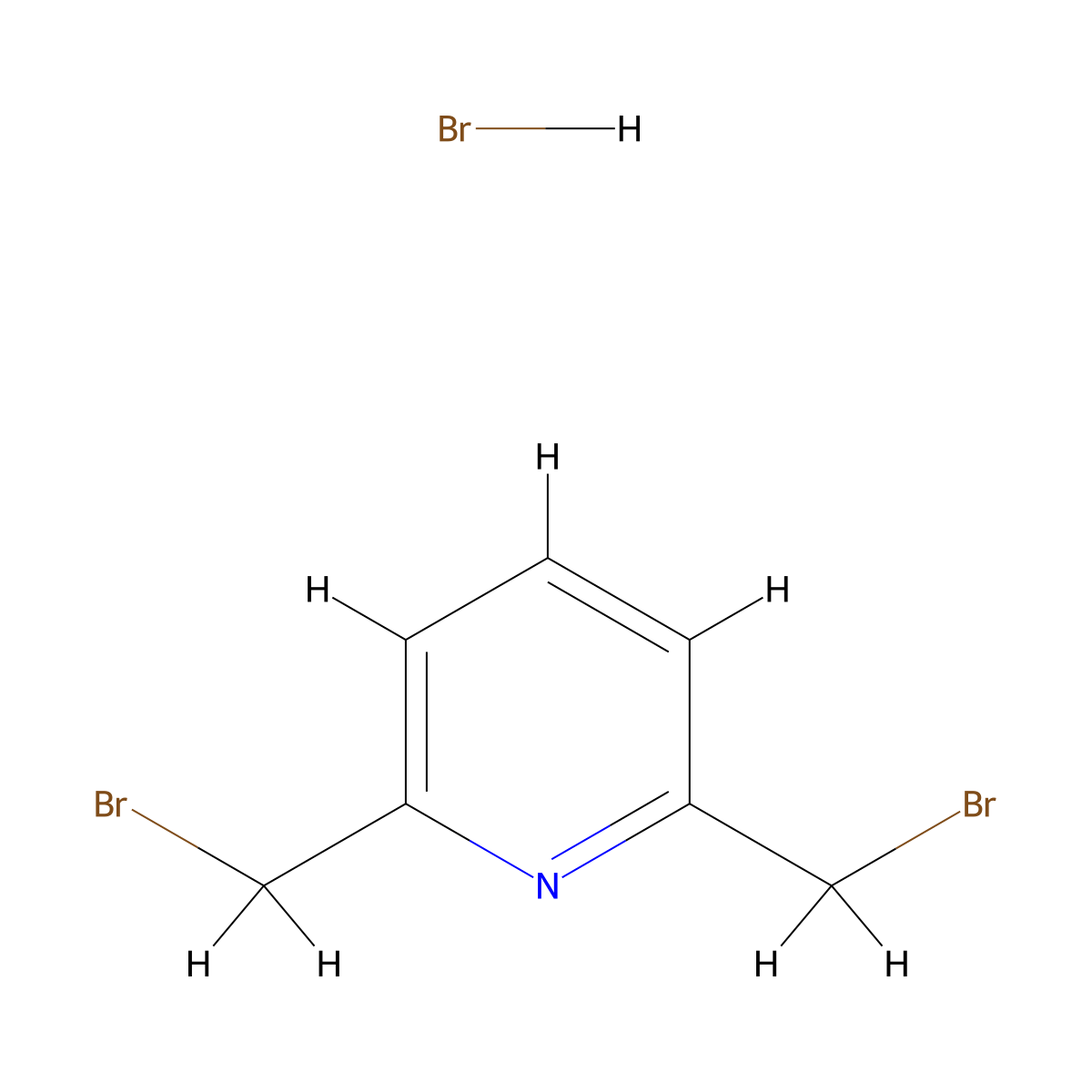2,6-Bis(bromomethyl)pyridine hydrobromide molecular structure, CAS 73004-40-7