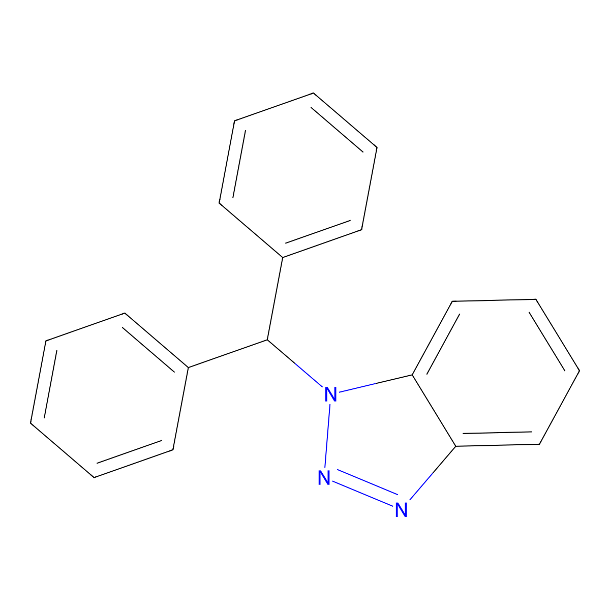 1-Benzhydrylbenzotriazole molecular structure, CAS 73006-65-2