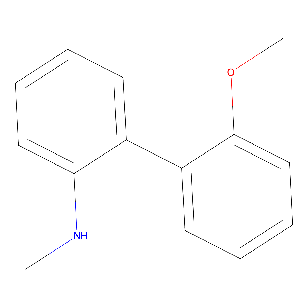 (2'-Methoxy-biphenyl-2-yl)-methyl-amine molecular structure, CAS 73006-81-2