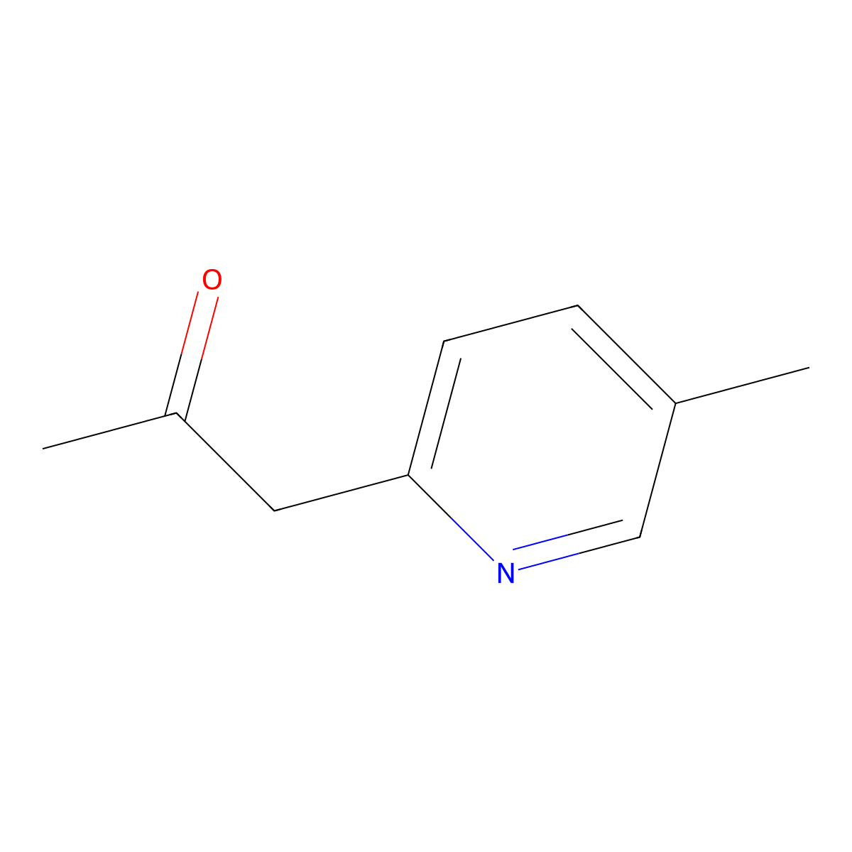 1-(5-Methylpyridin-2-yl)propan-2-one molecular structure, CAS 73010-36-3