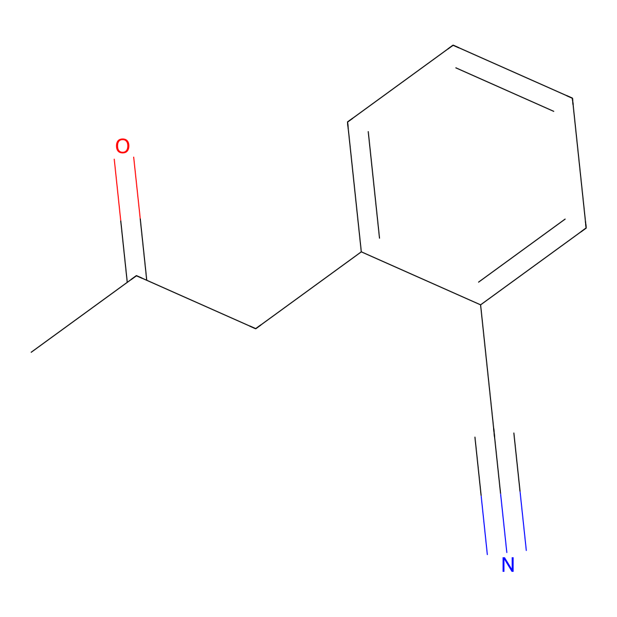 2-(2-Oxopropyl)benzonitrile molecular structure, CAS 73013-48-6
