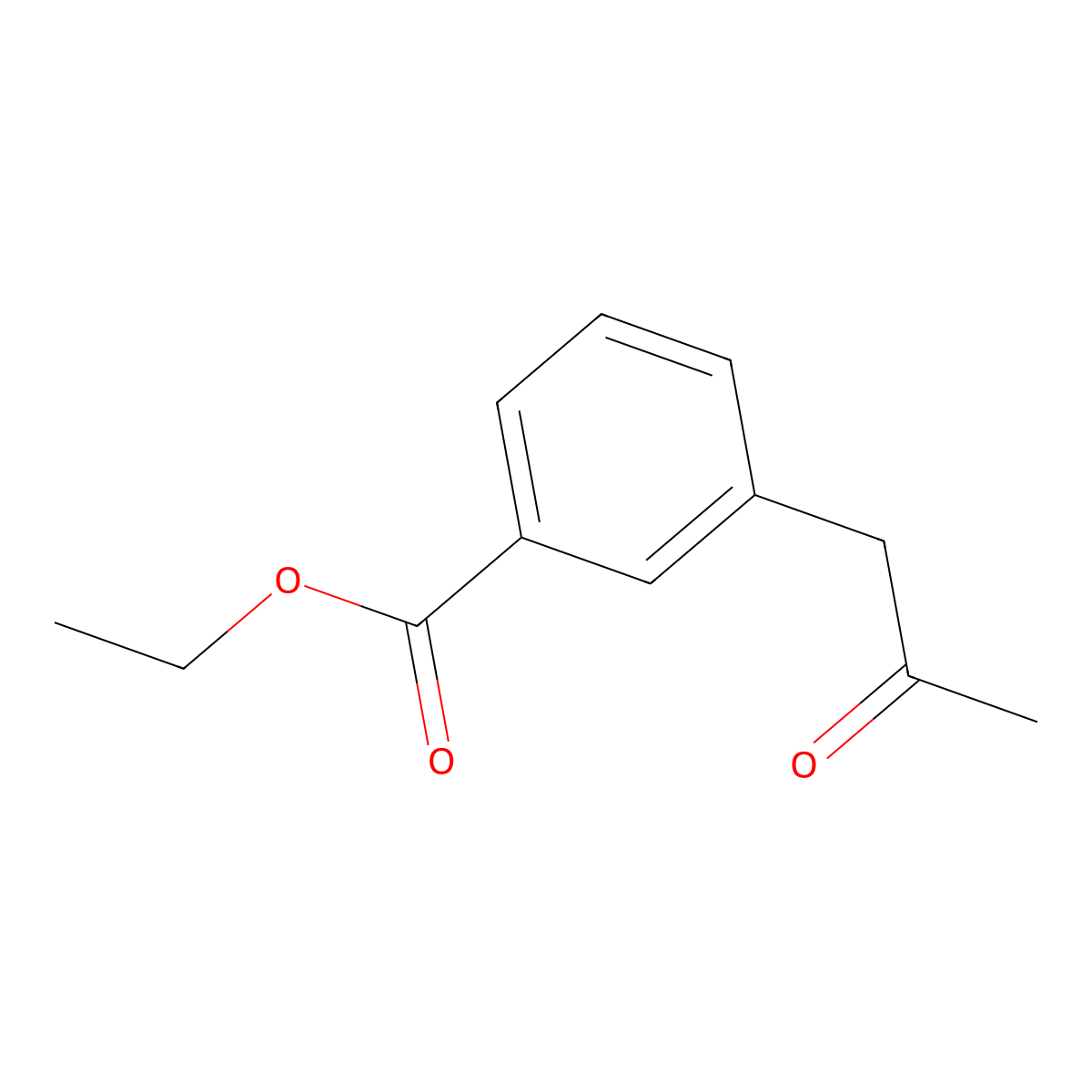 Ethyl 3-(2-oxopropyl)benzoate molecular structure, CAS 73013-49-7