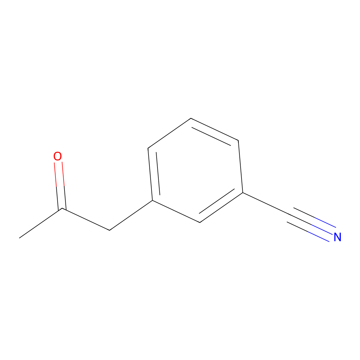 3-(2-Oxopropyl)benzonitrile molecular structure, CAS 73013-50-0