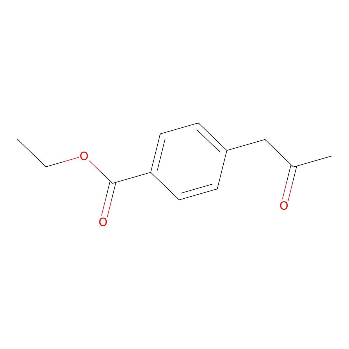 Ethyl 4-(2-oxopropyl)benzoate molecular structure, CAS 73013-51-1