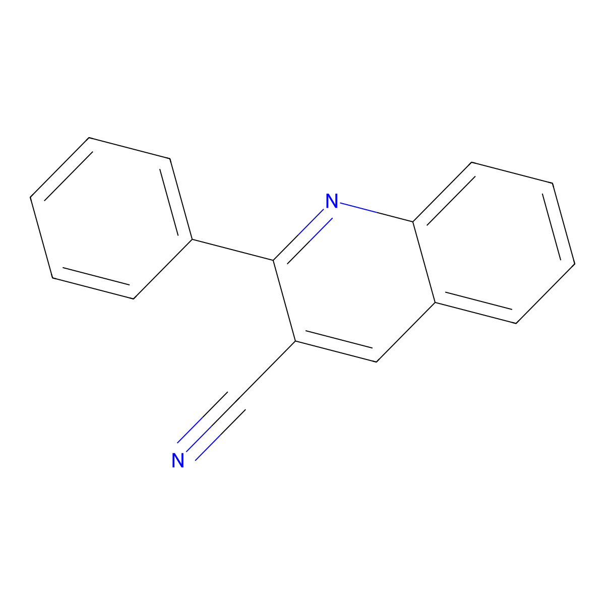 2-Phenylquinoline-3-carbonitrile molecular structure, CAS 73013-67-9