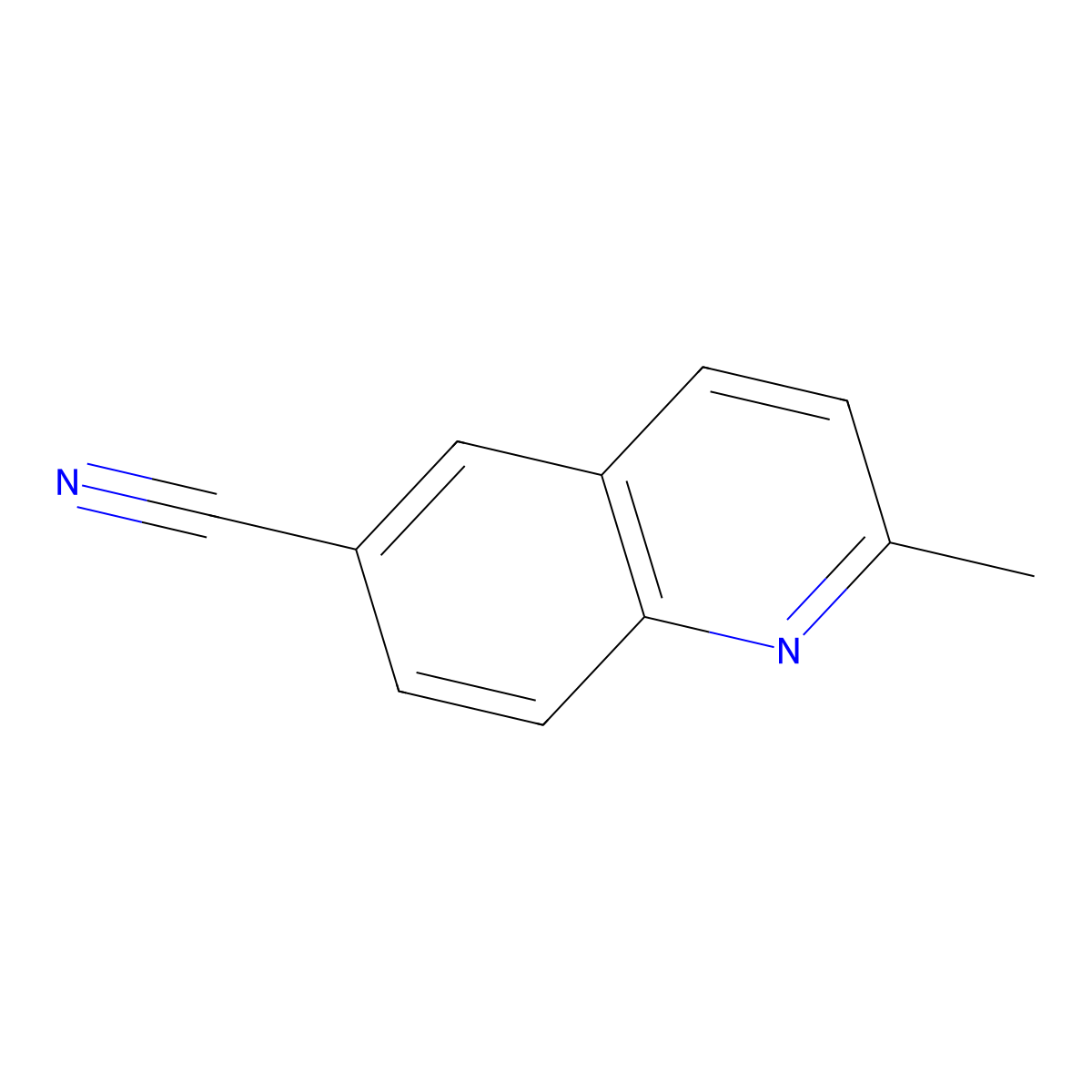 2-Methylquinoline-6-carbonitrile molecular structure, CAS 73013-69-1