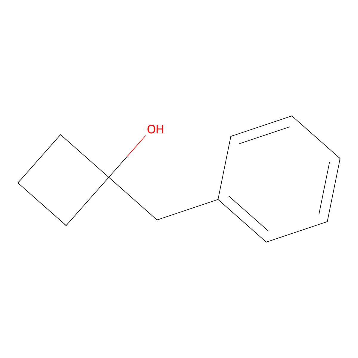 1-Benzylcyclobutan-1-ol molecular structure, CAS 73013-83-9