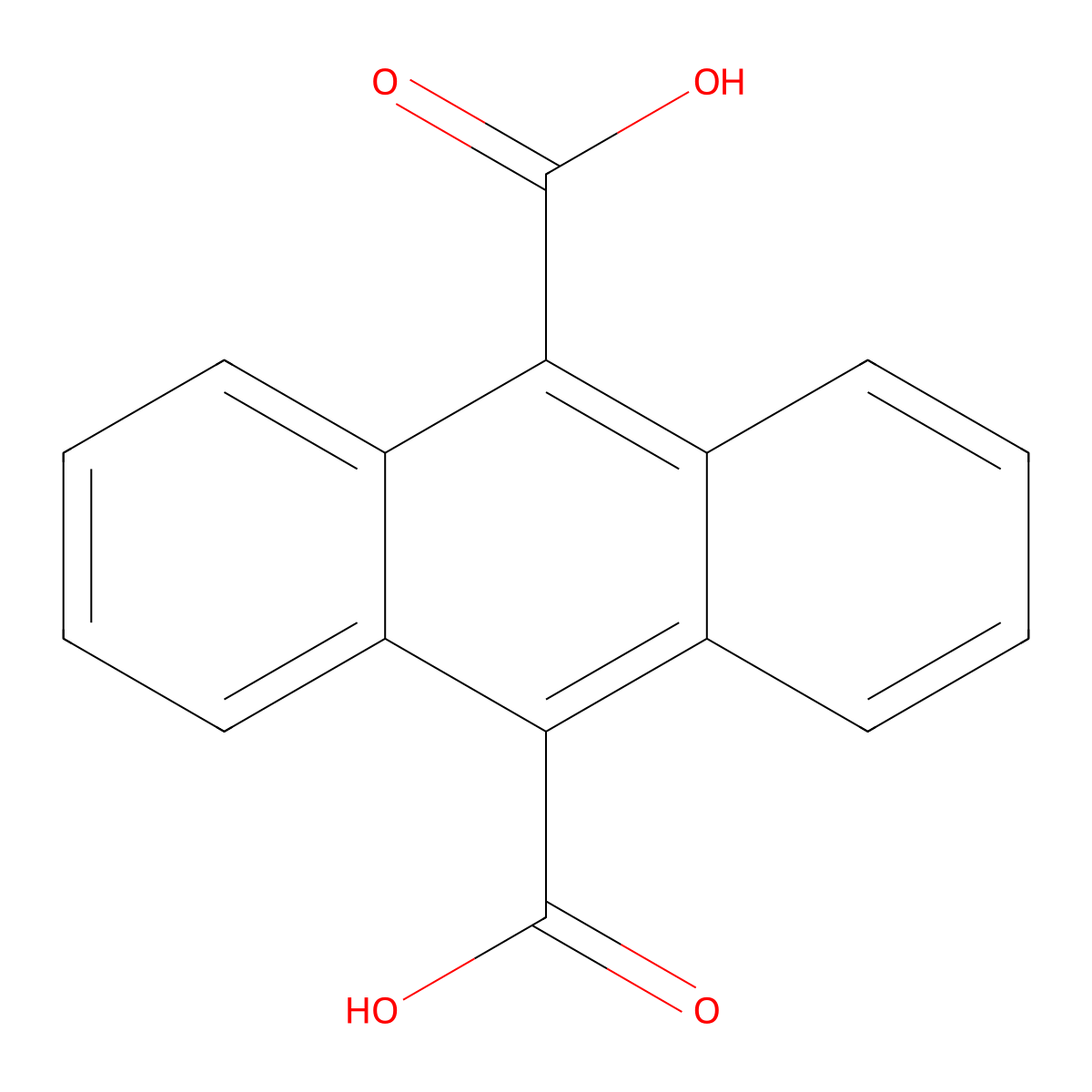 9,10-Anthracenedicarboxylic acid molecular structure, CAS 73016-08-7
