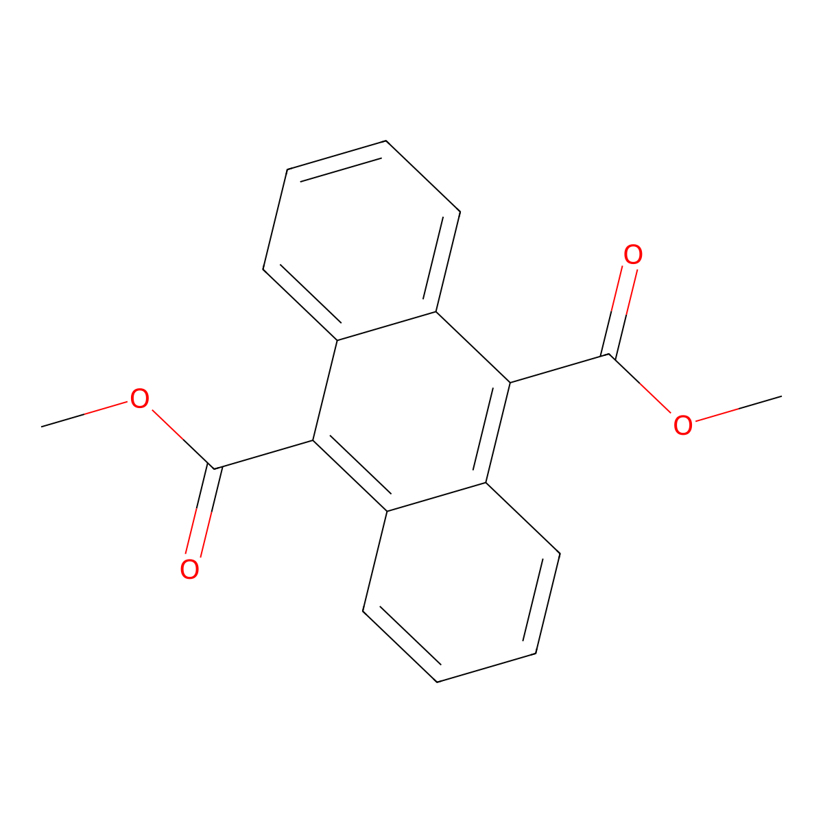 Dimethyl anthracene-9,10-dicarboxylate molecular structure, CAS 73016-10-1