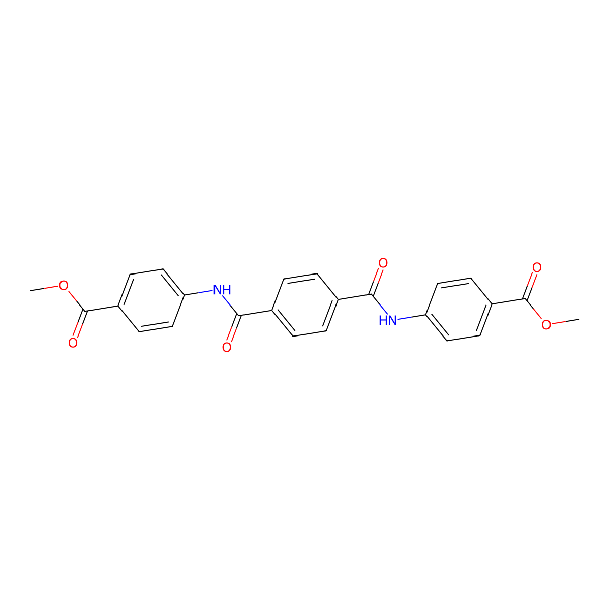 Benzoic acid, 4,4'-[1,4-phenylenebis(carbonylimino)]bis-, dimethyl ester molecular structure, CAS 73016-46-3