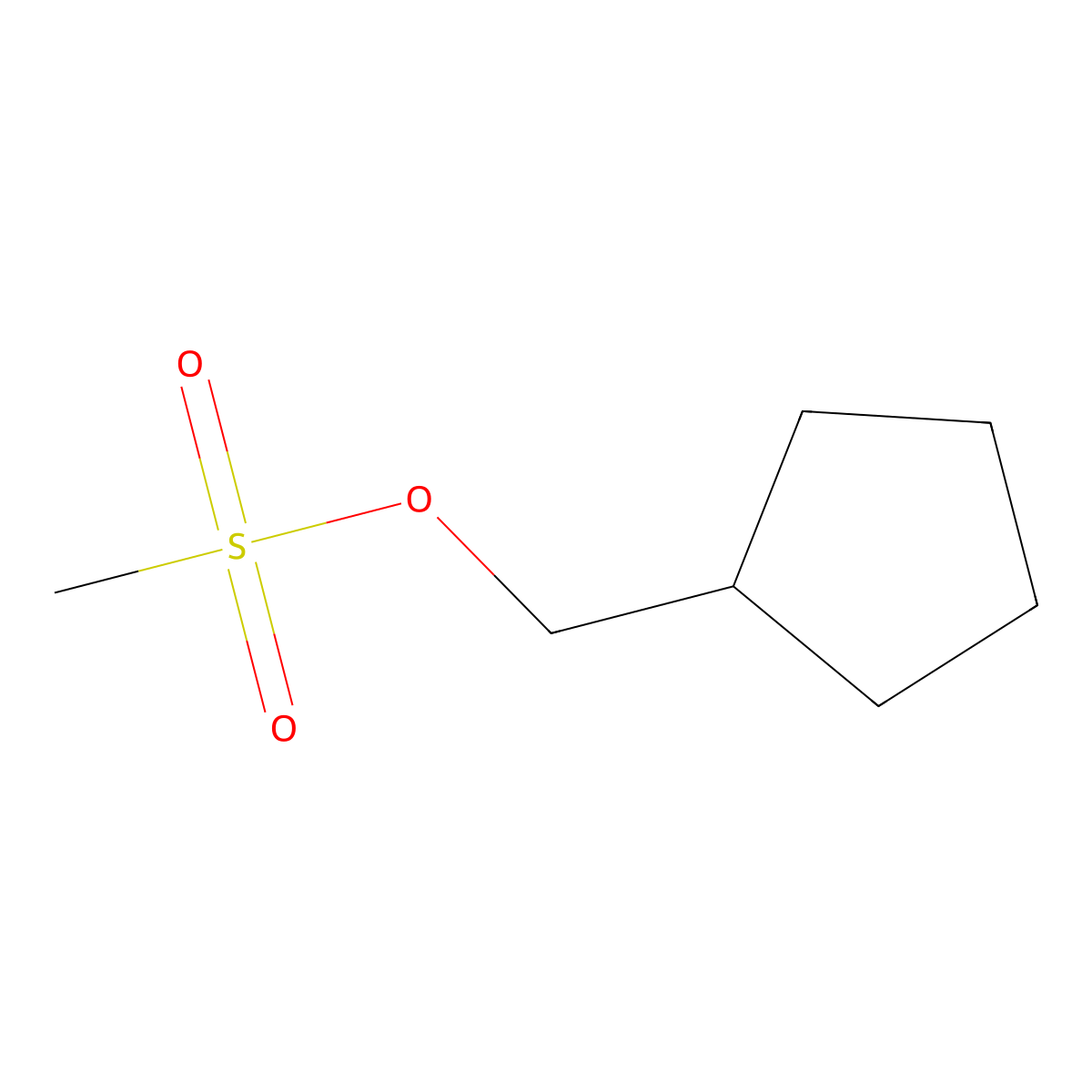 Cyclopentylmethyl methanesulfonate molecular structure, CAS 73017-76-2
