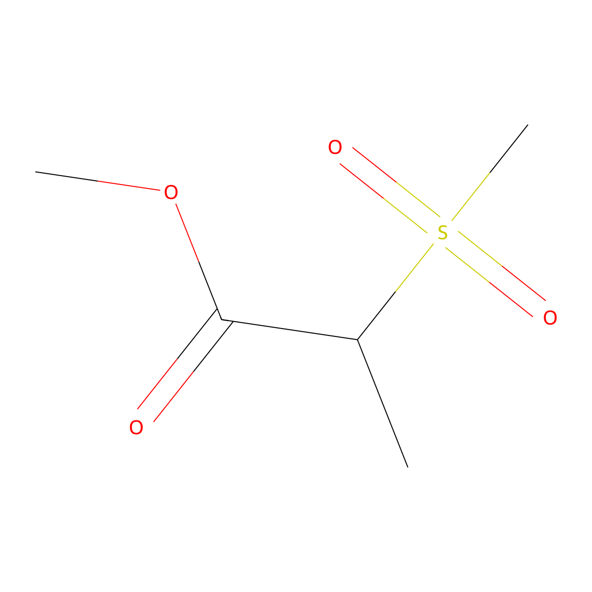 Methyl 2-methanesulfonylpropanoate molecular structure, CAS 73017-81-9
