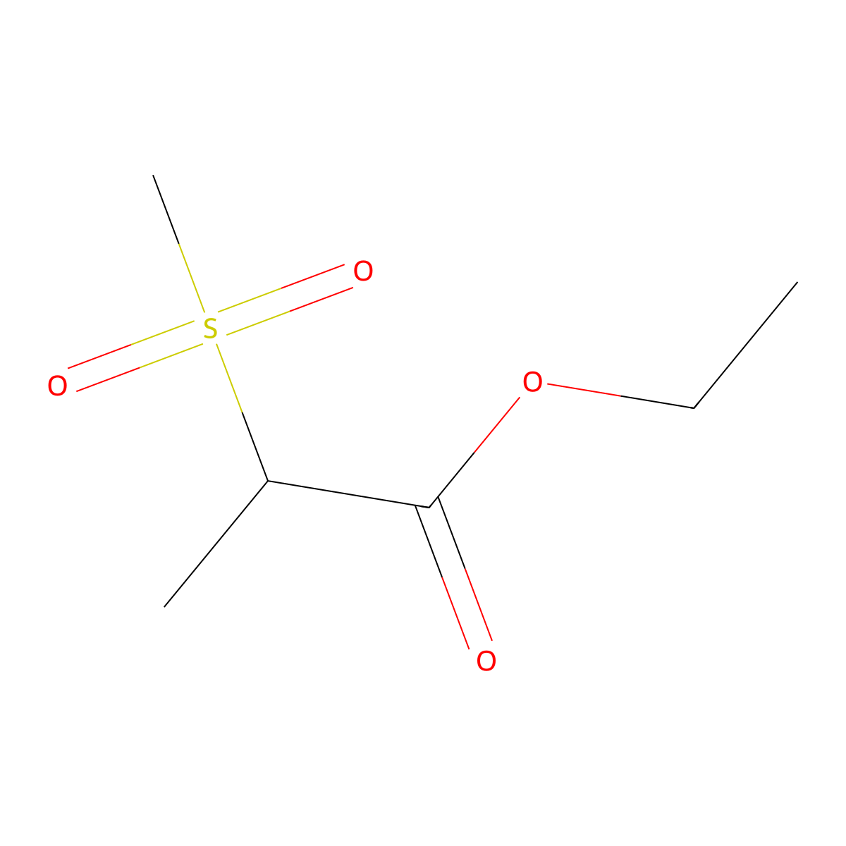 Ethyl 2-(methylsulfonyl)propanoate molecular structure, CAS 73017-82-0