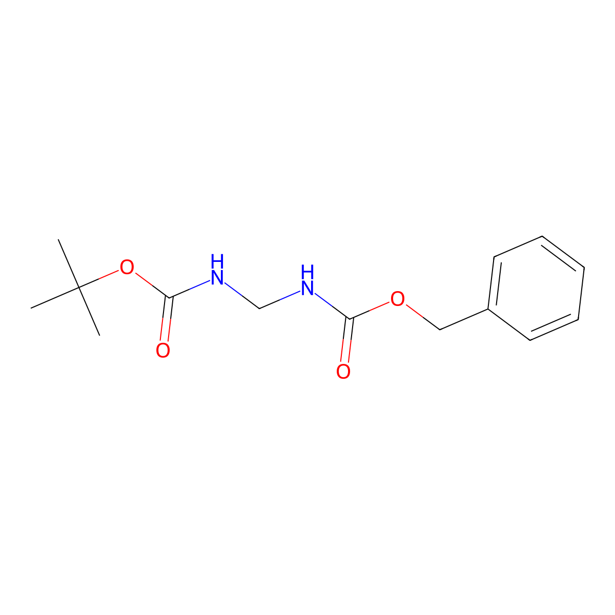 Benzyl tert-butyl methylenedicarbamate molecular structure, CAS 73017-99-9