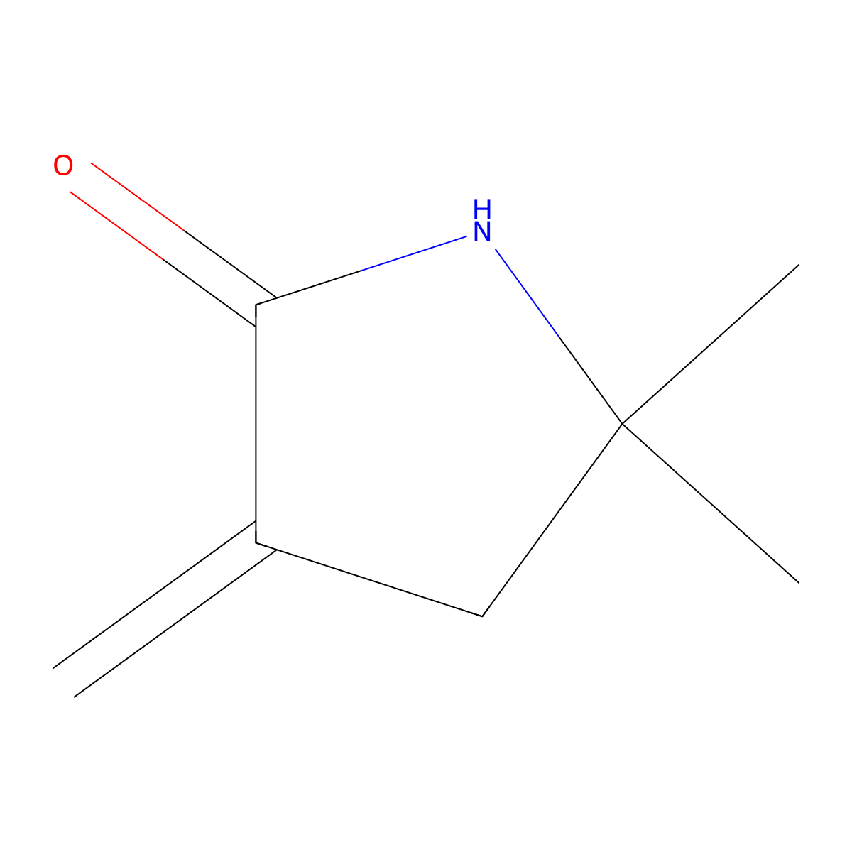 5,5-Dimethyl-3-methylidenepyrrolidin-2-one molecular structure, CAS 73018-16-3