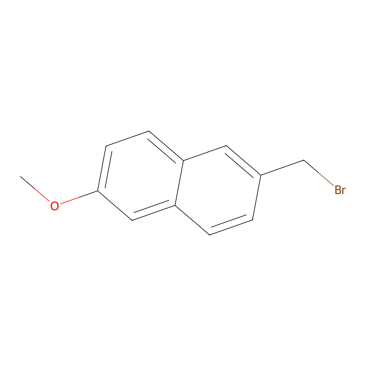 2-(Bromomethyl)-6-methoxynaphthalene molecular structure, CAS 73022-40-9