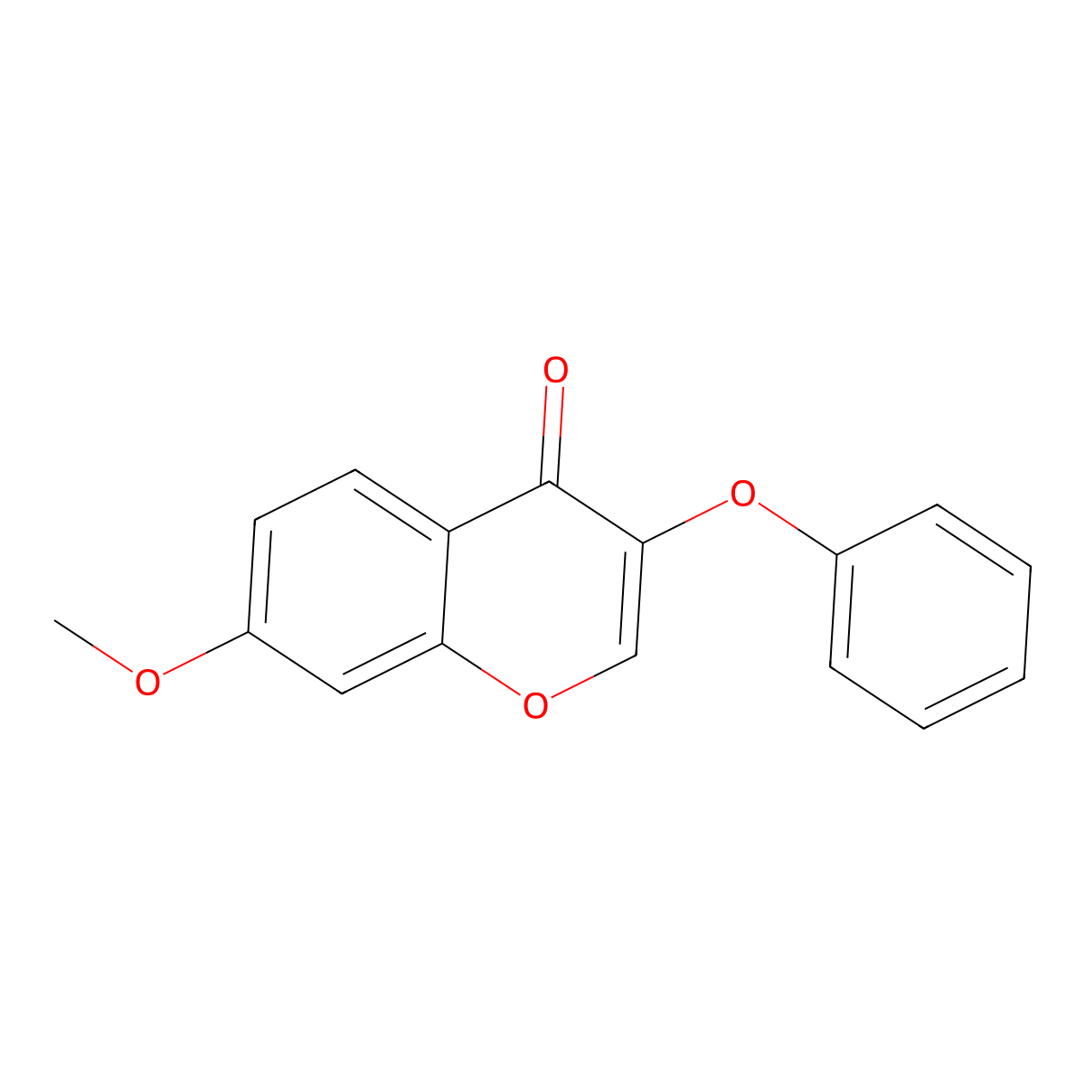 4H-1-Benzopyran-4-one, 7-methoxy-3-phenoxy- molecular structure, CAS 73023-14-0