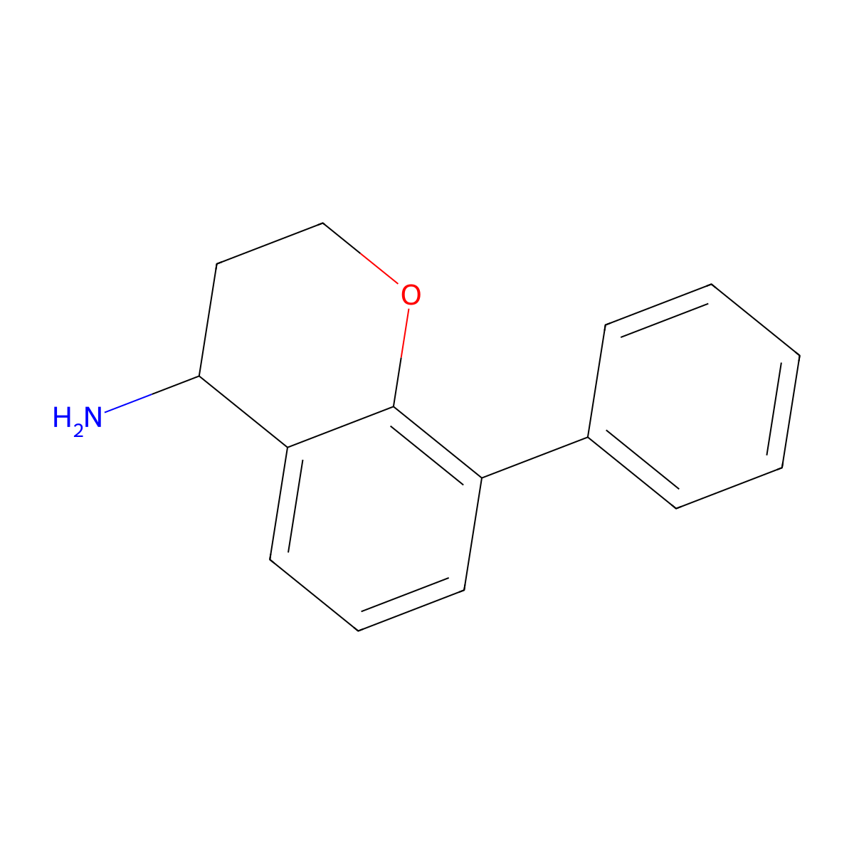 8-Phenyl-3,4-dihydro-2H-1-benzopyran-4-amine molecular structure, CAS 730236-32-5