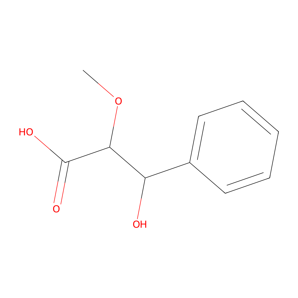3-Hydroxy-2-methoxy-3-phenylpropanoic acid molecular structure, CAS 730237-11-3
