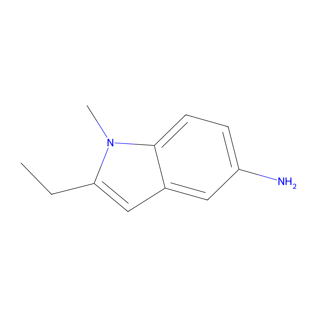 2-Ethyl-1-methyl-1H-indol-5-amine molecular structure, CAS 730239-11-9