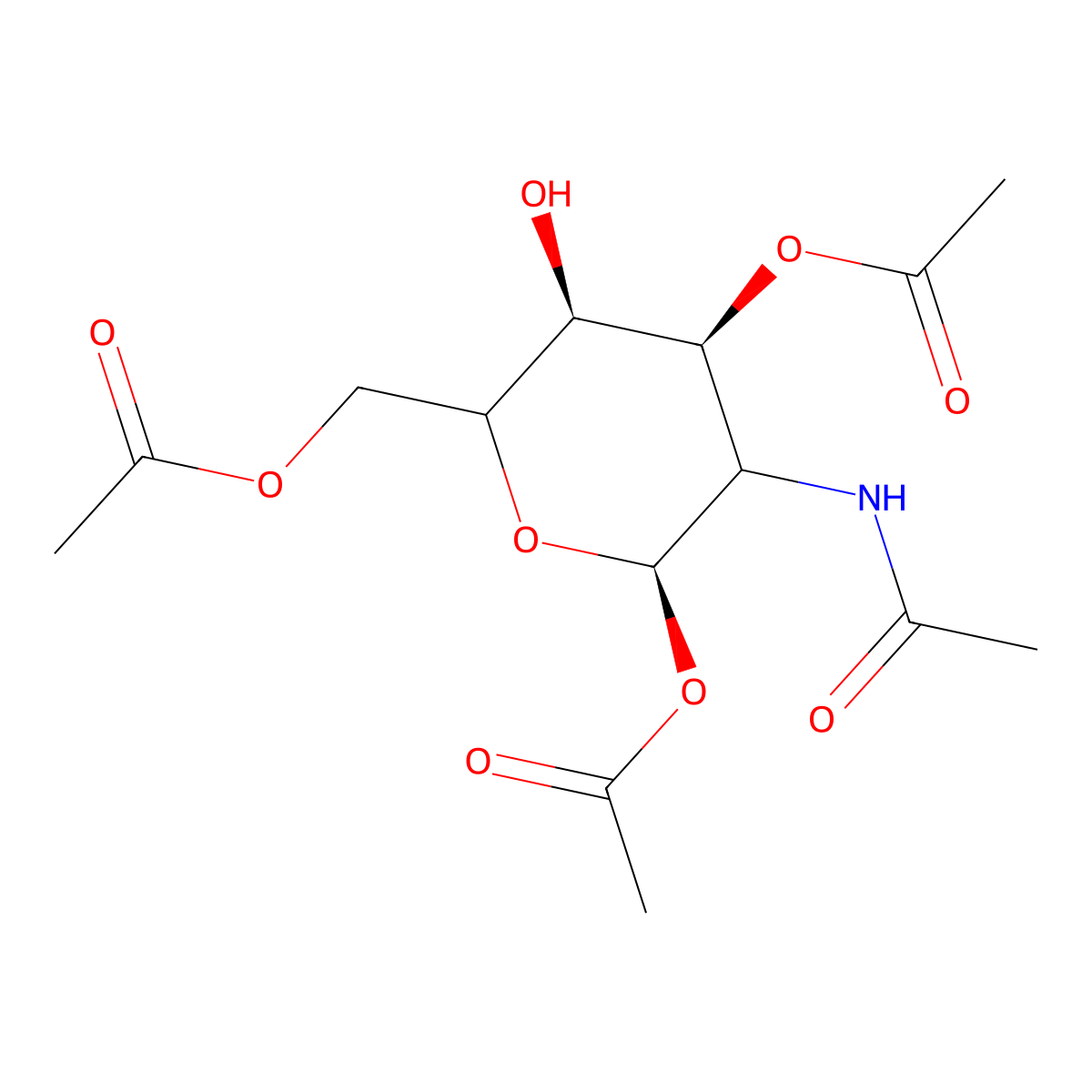 [(3S,4S,6R)-5-acetamido-4,6-diacetyloxy-3-hydroxyoxan-2-yl]methyl acetate molecular structure, CAS 73024-74-5