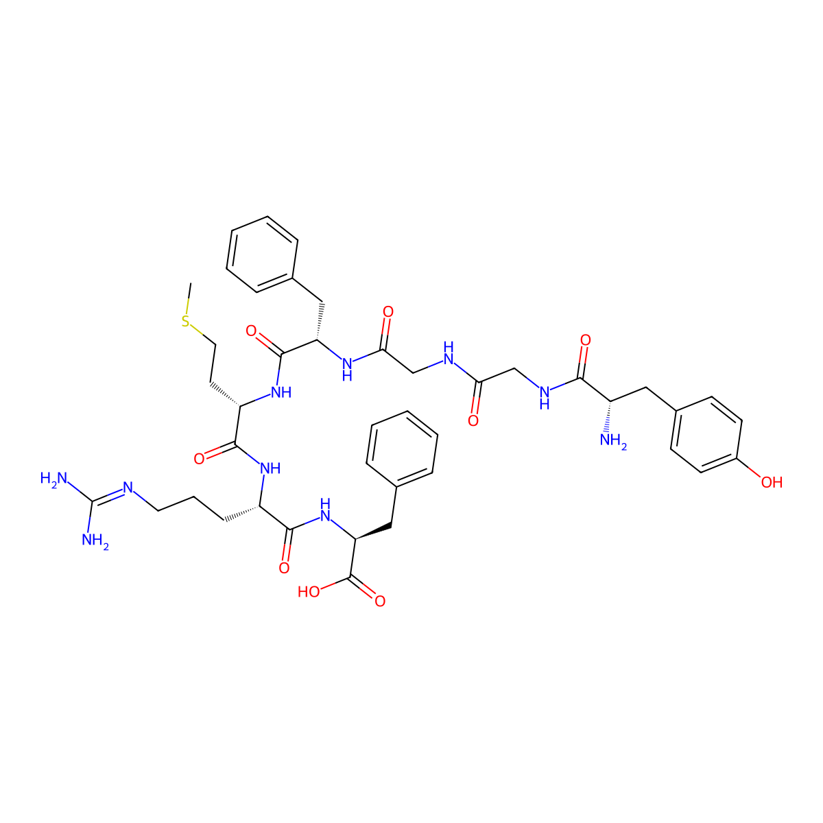 enkephalin-Met, Arg(6)-Phe(7)- molecular structure, CAS 73024-95-0