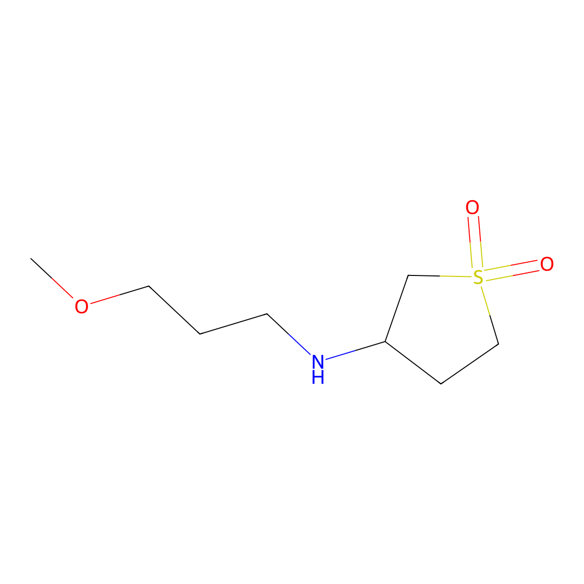 (1,1-Dioxo-tetrahydrothiophen-3-yl)-(3-methoxy-propyl)-amine molecular structure, CAS 730241-38-0