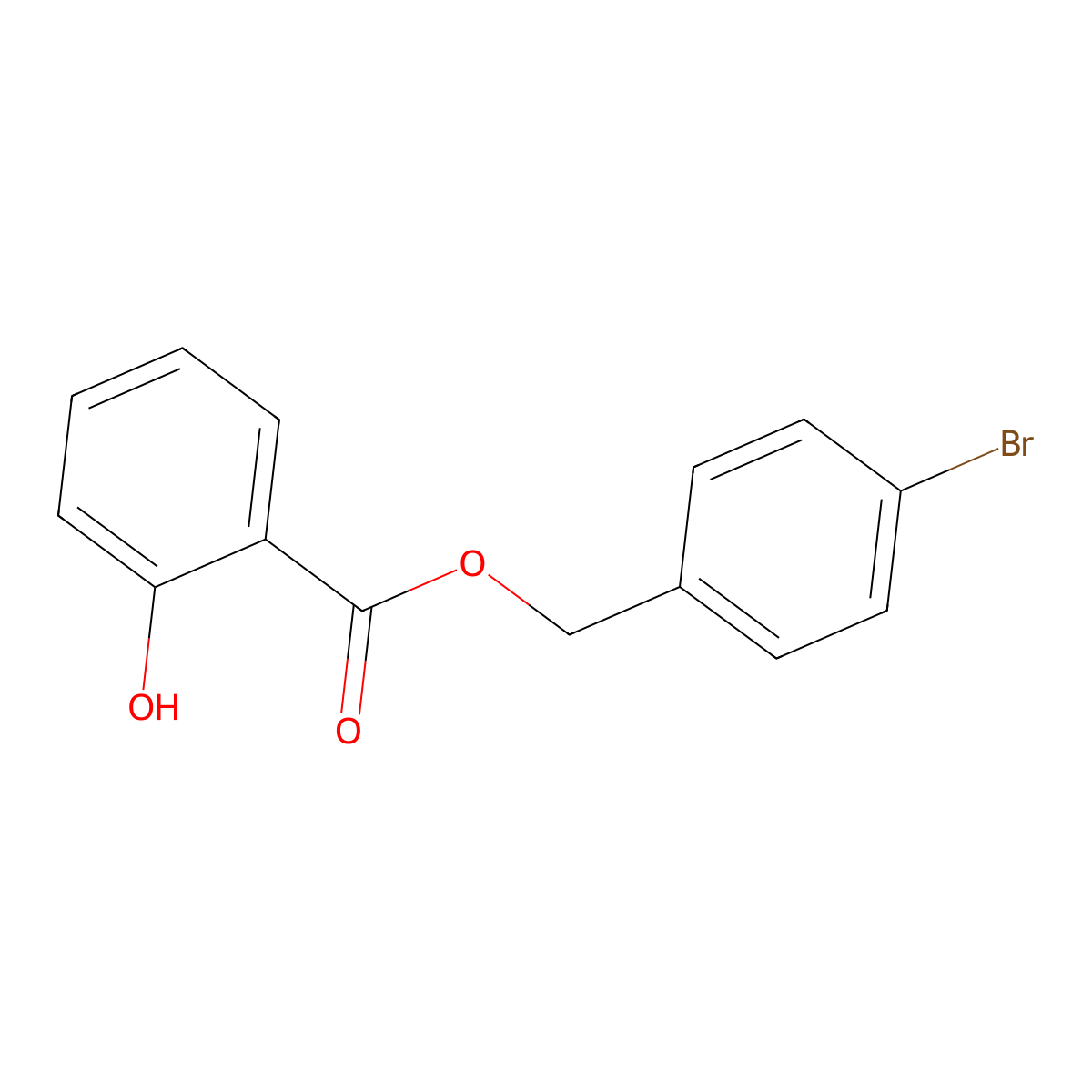 (4-Bromophenyl)methyl 2-hydroxybenzoate molecular structure, CAS 730247-51-5