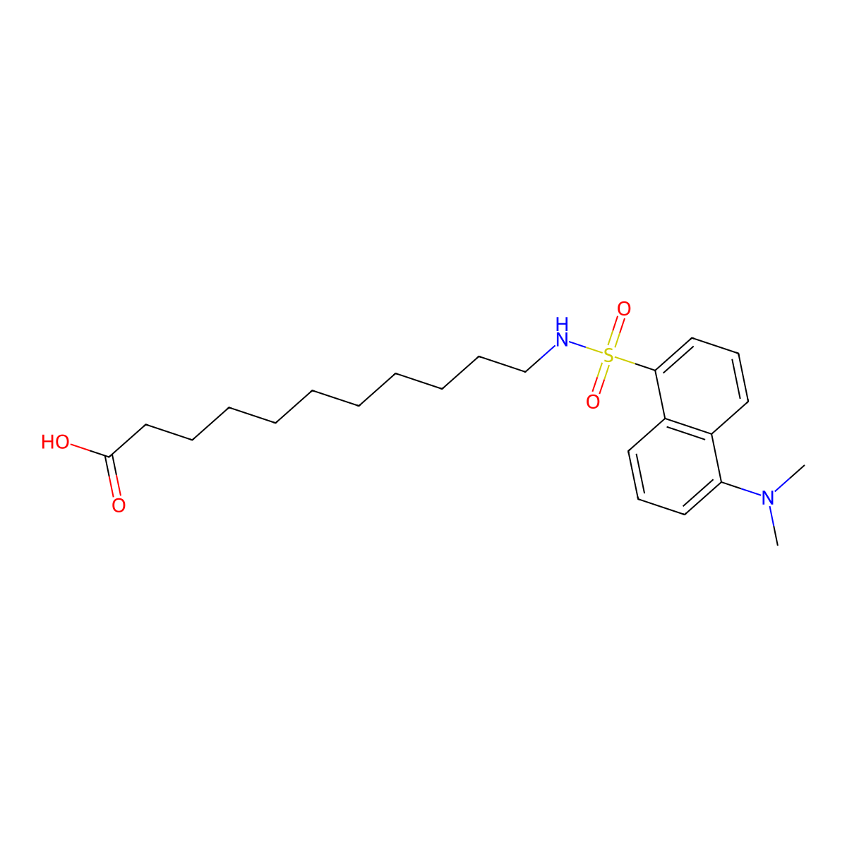 11-(Dansylamino)undecanoic acid molecular structure, CAS 73025-02-2