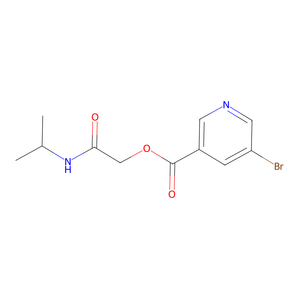 [(Propan-2-yl)carbamoyl]methyl 5-bromopyridine-3-carboxylate molecular structure, CAS 730251-61-3
