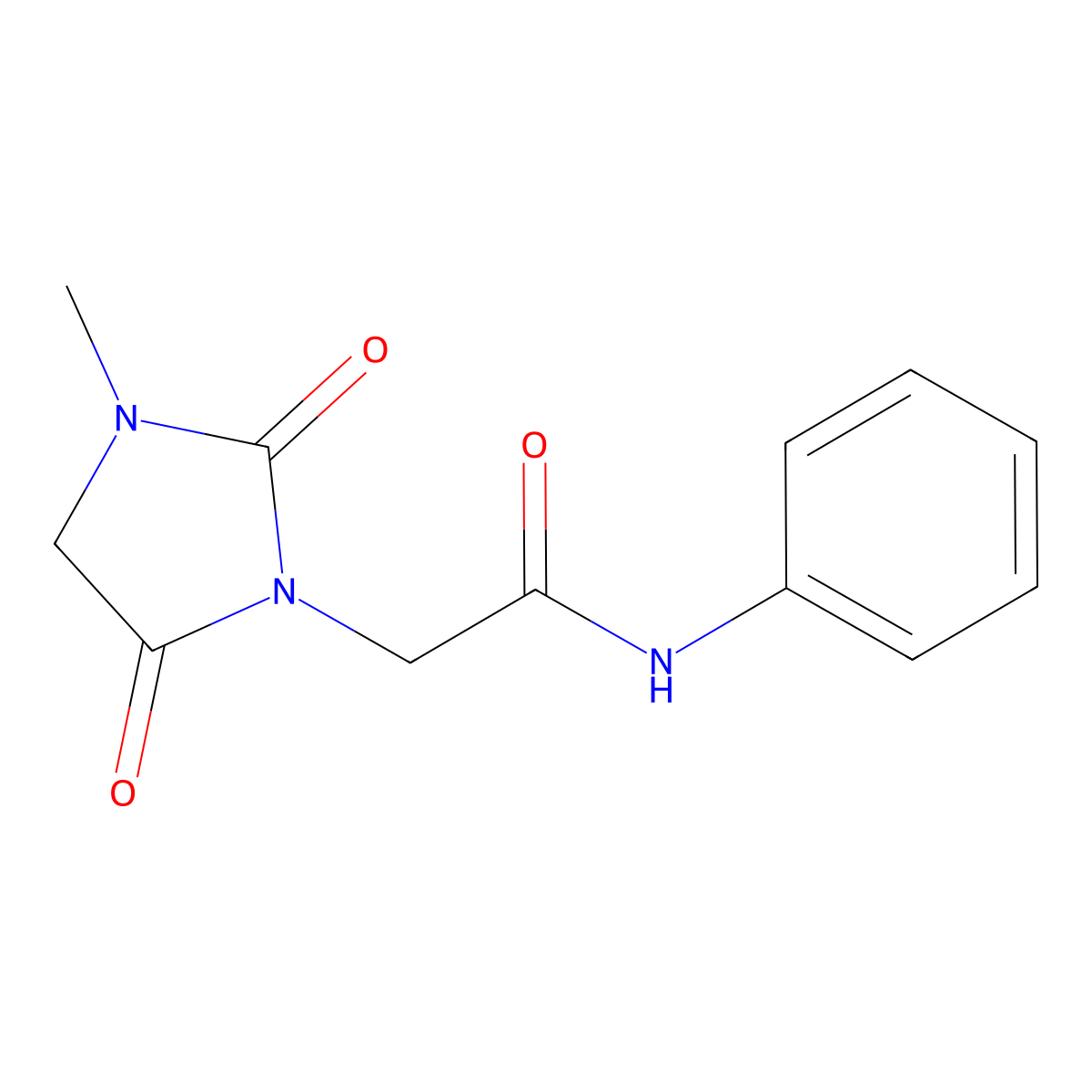 2-(3-methyl-2,5-dioxoimidazolidin-1-yl)-N-phenylacetamide molecular structure, CAS 730253-01-7