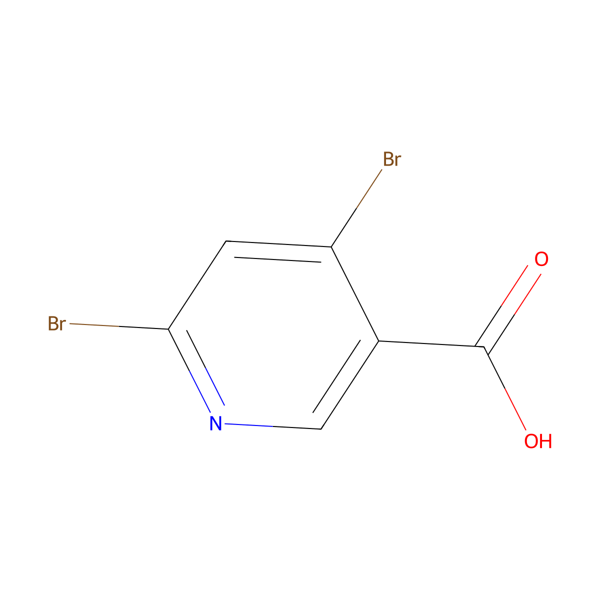 4,6-Dibromonicotinic acid molecular structure, CAS 73027-77-7