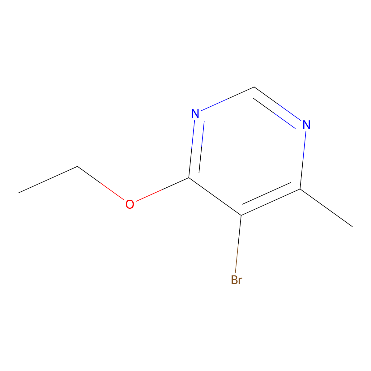 5-Bromo-4-ethoxy-6-methylpyrimidine molecular structure, CAS 73028-14-5