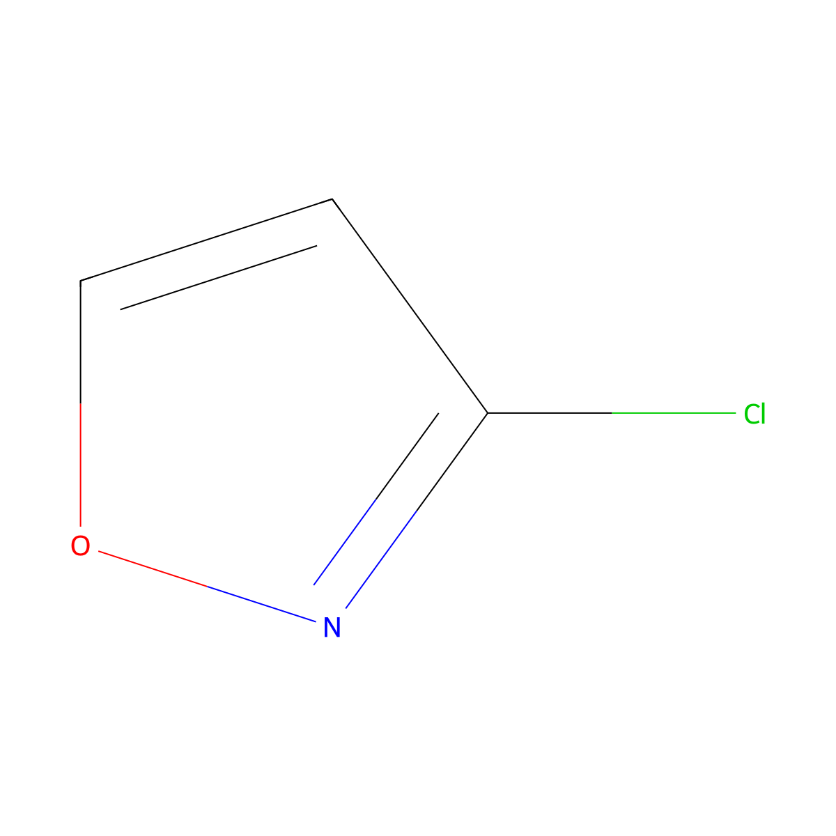 3-Chloro-1,2-oxazole molecular structure, CAS 73028-29-2