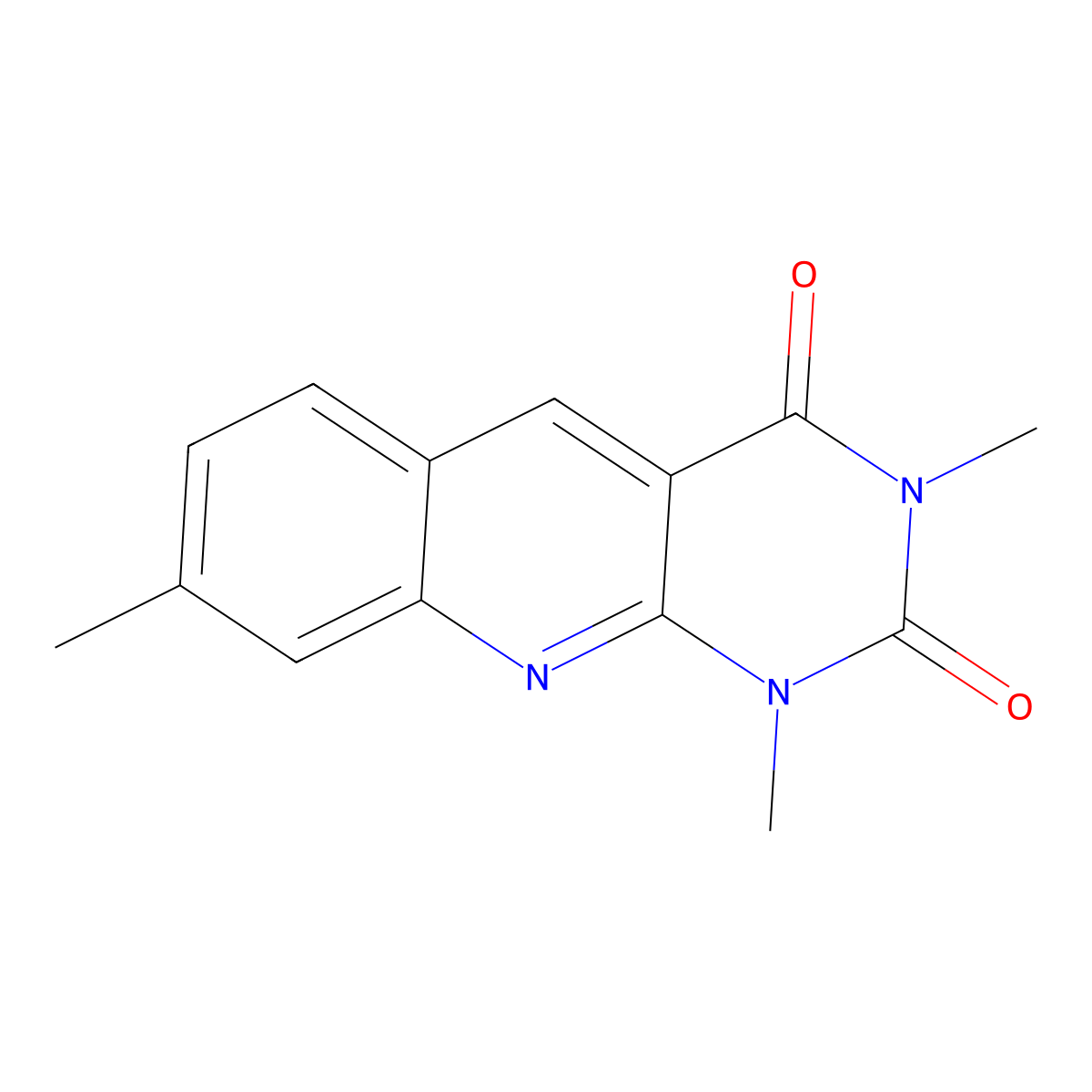 1,3,8-Trimethylpyrimido[4,5-b]quinoline-2,4-dione molecular structure, CAS 73029-28-4